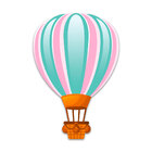 Placa Decorativa Infantil Quarto Balão Fofa Recorte 30x21 Cm