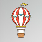 Placa Decorativa Infantil Quarto Balão Recorte 30x18 Cm