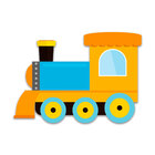 Placa Decorativa Infantil Quarto Trem Kids Recorte 30x20 Cm