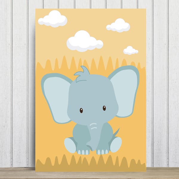 Placa Decorativa Infantil Safari Elefante MDF 20x30cm | Leroy Merlin