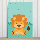 Placa Decorativa Infantil Safari Leão MDF 20x30cm