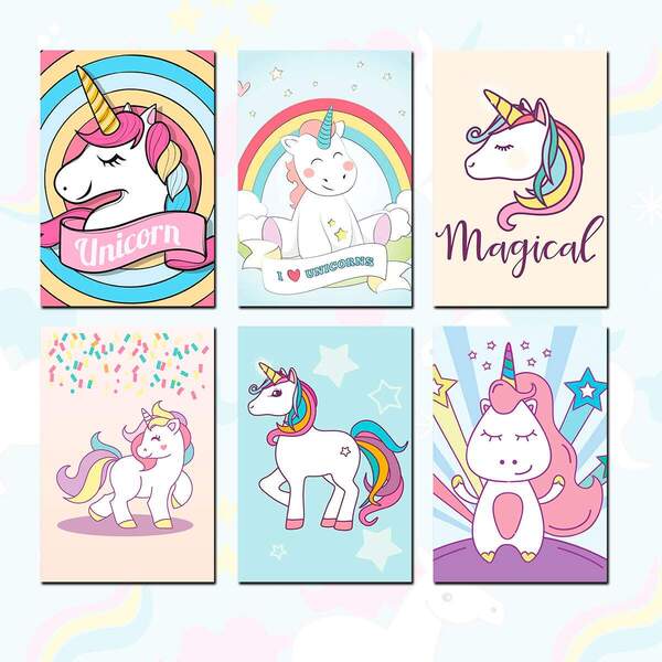 Placa Decorativa Infantil Unicórnios Mdf 20x30cm