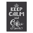 Placa Decorativa - Keep Calm And Coffee Break - 0677plmk