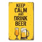 Placa Decorativa Keep Calm And Drink Beer
