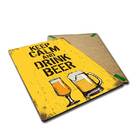 Placa Decorativa Keep Calm And Drink Beer