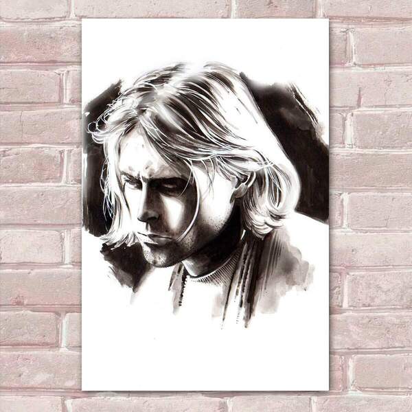 Placa Decorativa Kurt Cobain 16 Mdf 20x30cm