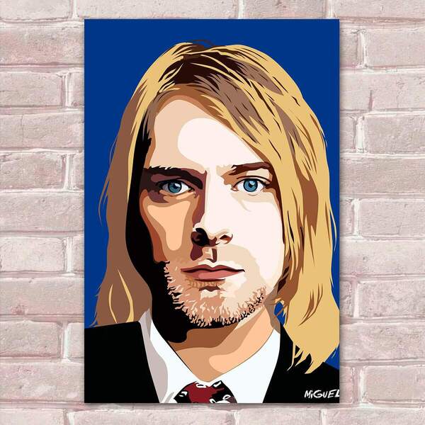 Placa Decorativa Kurt Cobain 21 Mdf 20x30cm