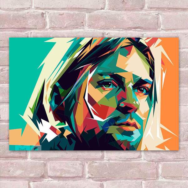 Placa Decorativa Kurt Cobain 3 Mdf 20x30cm