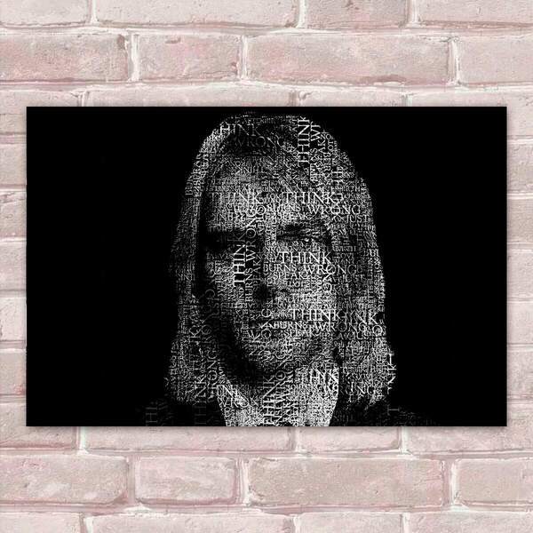 Placa Decorativa Kurt Cobain 7 Mdf 30x45cm