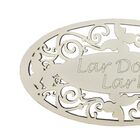 Placa Decorativa Lar Doce Lar Com Arabesco 25x14 Mdf 3mm Bran