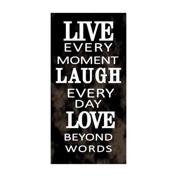 Placa Decorativa Live S 25x50 Cm Preto