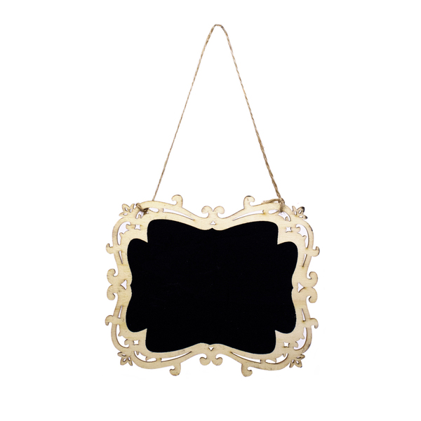 Placa Decorativa Lousa De Madeira  Arebesco P/ Pendurar 13x15