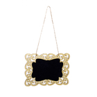 Placa Decorativa Lousa De Madeira Arebesco Flor P/ Pendurar 1