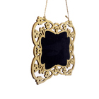 Placa Decorativa Lousa De Madeira Flor P/ Pendurar 11x15x1 Cm