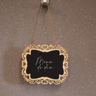 Placa Decorativa Lousa De Madeira P/ Pendurar 13x15x1 Cm F01