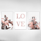 Placa Decorativa Love Rose