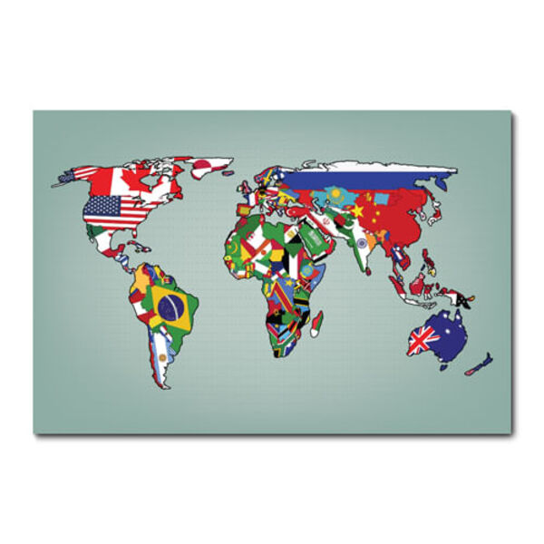 Placa Decorativa - Mapa Mundi  - 1026plmk