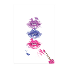 Placa Decorativa Maquiagem Bocas Trio 20x30cm