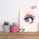 Placa Decorativa Maquiagem Rímel e Sombra 30x40cm