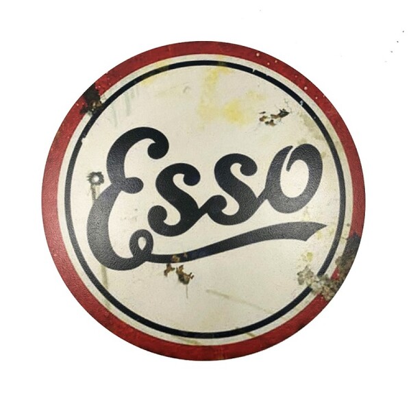 Placa Decorativa Mdf 35x35cm Personalizado Logo Esso Vintage
