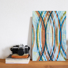 Placa Decorativa MDF Abstrato Geométrico Círculos 20x30cm