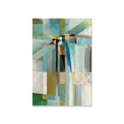 Placa Decorativa MDF Abstrato Geométrico Pintura 20x30cm