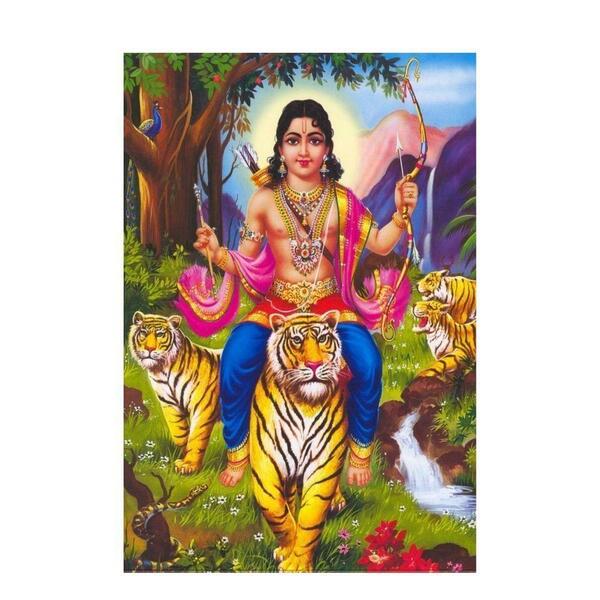 Placa Decorativa Mdf Ayyappan Tamanho 20x27cm