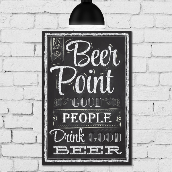 Placa Decorativa MDF Beer Point