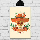 Placa Decorativa MDF Caveira Mexicana 30x40