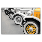 Placa Decorativa MDF Cidades Carro Antigo Amarelo 30x40cm