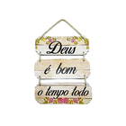 Placa Decorativa Mdf Com Dizeres E Corda