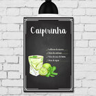 Placa Decorativa MDF Cozinha Receitas Drinks Kit 4un 30x40cm
