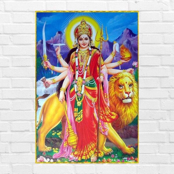Placa Decorativa Mdf Durga Tamanho 20x27cm
