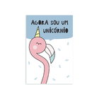 Placa Decorativa MDF Flamingo Unicórnio 20x30cm