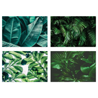 Placa Decorativa MDF Folhagem Folha 30x40cm Kit 4un