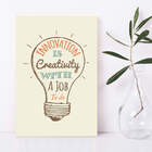 Placa Decorativa MDF Frase Criatividade