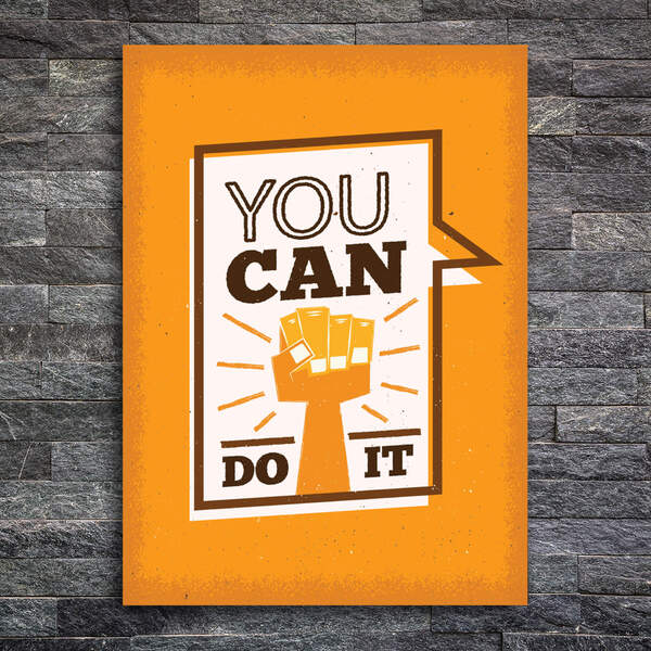 Placa Decorativa MDF Frase Do It 30x40