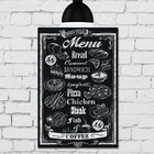 Placa Decorativa MDF Frase Giz Menu Restaurante 30x40