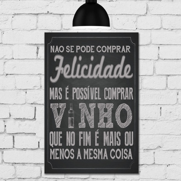 Placa Decorativa Mdf Frase Giz Vinho 30x40 Leroy Merlin