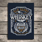 Placa Decorativa MDF Frase Glory Whisky