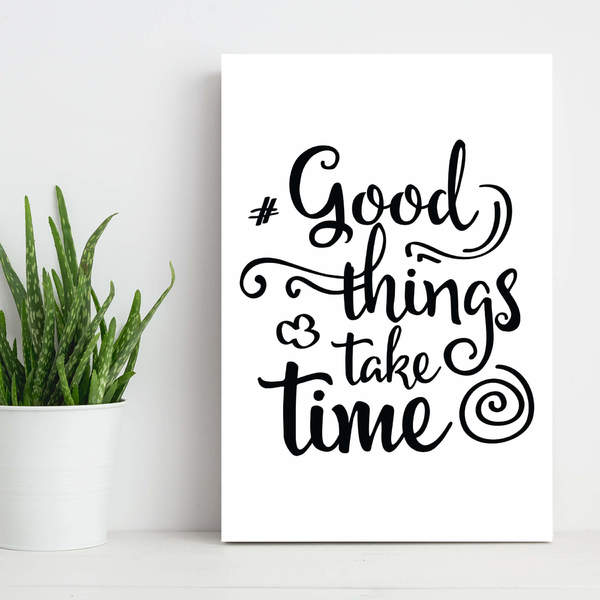 Placa Decorativa Mdf Frase Good Things 30x40 Leroy Merlin