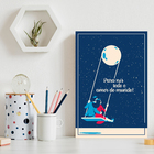 Placa Decorativa MDF Frase Lua Amor 30x40