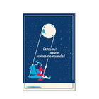 Placa Decorativa MDF Frase Lua Amor 30x40