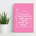 Placa Decorativa MDF Frase Minha Casa