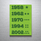 Placa Decorativa MDF Futebol Campeonatos 30x40cm