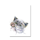 Placa Decorativa MDF Gatinho Aquarela 30x40