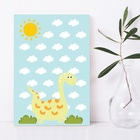 Placa Decorativa MDF Infantil Dinossauro Baby Amarelo