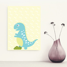 Placa Decorativa MDF Infantil Dinossauro Baby Turquesa