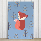 Placa Decorativa MDF Infantil Raposinha 3 20x30cm