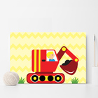 Placa Decorativa MDF Infantil Tratorzinho 30x40